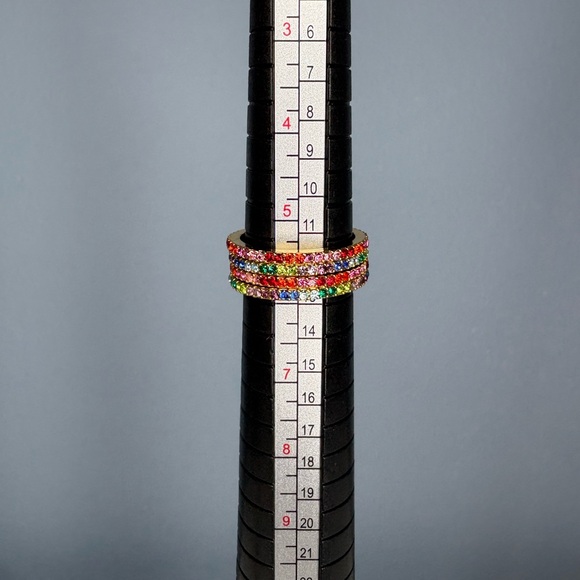 Kate Spade Multicolor Gemstone Stackable Rings - Size 6 - Picture 3 of 4